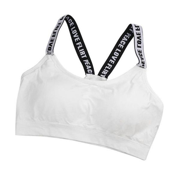 english letter tape wrapped chest seamless steel ring a sports bra female backing tape english letter sports bra new style, White;black
english letter tape wrapped chest seamless steel ring a sports bra female backing tape english letter sports bra new style, White;black
