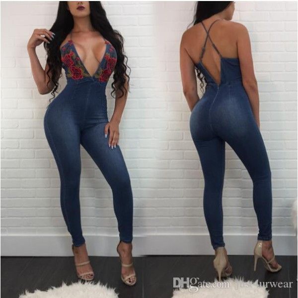 women club deep v neck denim jumpsuit street skinny spaghetti strap floral print pants long trousers jeans outfits, Black;white
women club deep v neck denim jumpsuit street skinny spaghetti strap floral print pants long trousers jeans outfits, Black;white