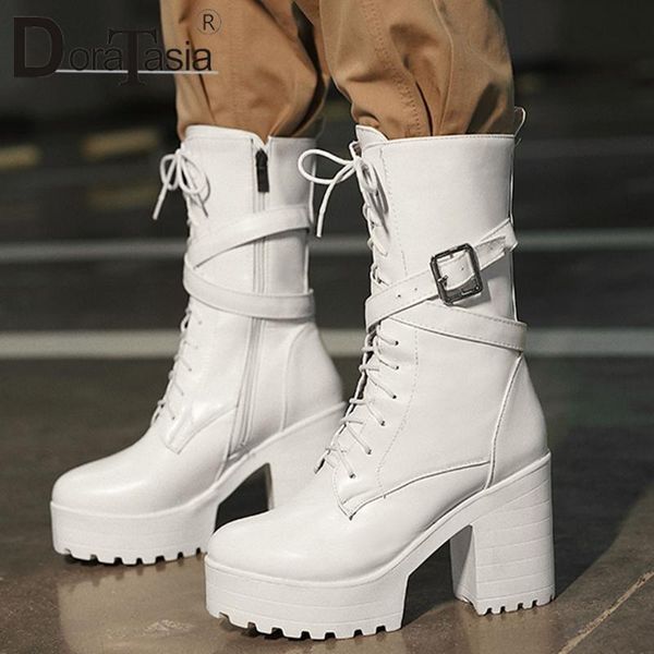 doratasia elegant girl winter solid boots casual brand block heel boots women round toe lace up high heels shoes woman, Black
doratasia elegant girl winter solid boots casual brand block heel boots women round toe lace up high heels shoes woman, Black