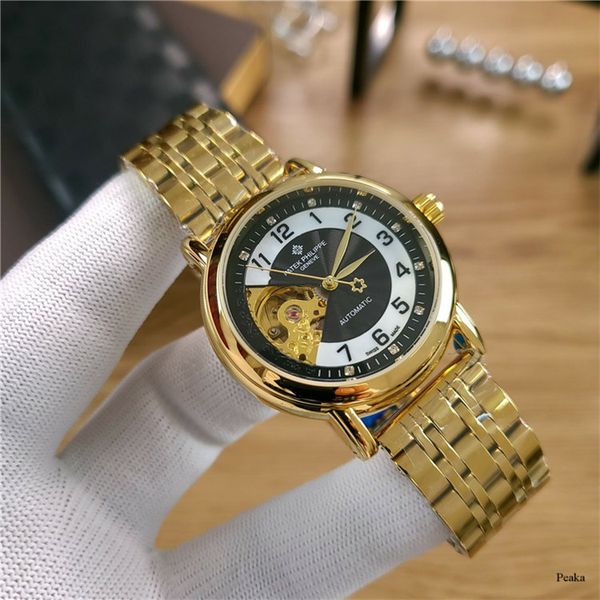 daydate gold diamond fashion steel band men automatic mechanical watch swiss made quality men watches exquisite men gift, Slivery;brown
daydate gold diamond fashion steel band men automatic mechanical watch swiss made quality men watches exquisite men gift, Slivery;brown