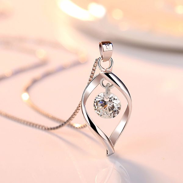 silver zircon pendant necklaces women jewelry minimalist twist design crystal necklaces & pendants
silver zircon pendant necklaces women jewelry minimalist twist design crystal necklaces & pendants