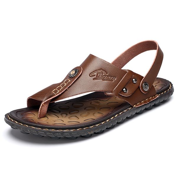 new large size sandals soft soles wear resistant anti skid breathable fresh beach shoes summer men's dual purpose flip flops, Black
new large size sandals soft soles wear resistant anti skid breathable fresh beach shoes summer men's dual purpose flip flops, Black