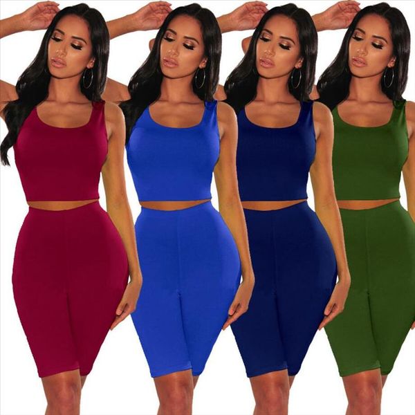 two sets for women short tank and pants summer women clothes 2019 sleeveless suits skinny two pieces thin sportswear, Gray
two sets for women short tank and pants summer women clothes 2019 sleeveless suits skinny two pieces thin sportswear, Gray