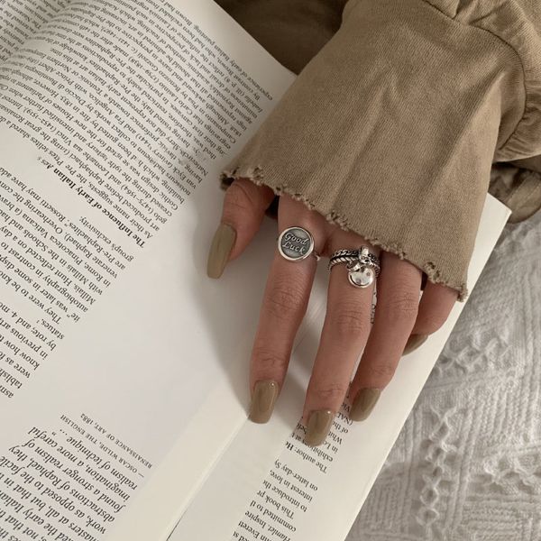 vintage smiling face tassel thai silver color ring double layer open finger ring for women jewelry gifts s-r761, Golden;silver
vintage smiling face tassel thai silver color ring double layer open finger ring for women jewelry gifts s-r761, Golden;silver