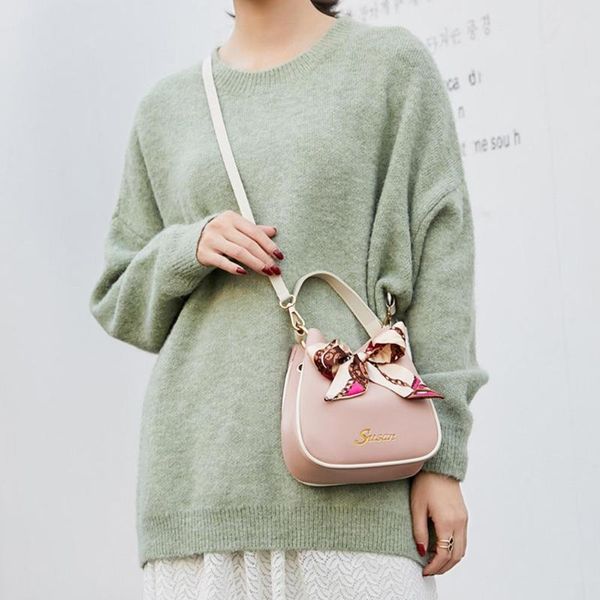 banabanma women shoulder bag bucket pouch pu leather with scarf decor large capacity
banabanma women shoulder bag bucket pouch pu leather with scarf decor large capacity