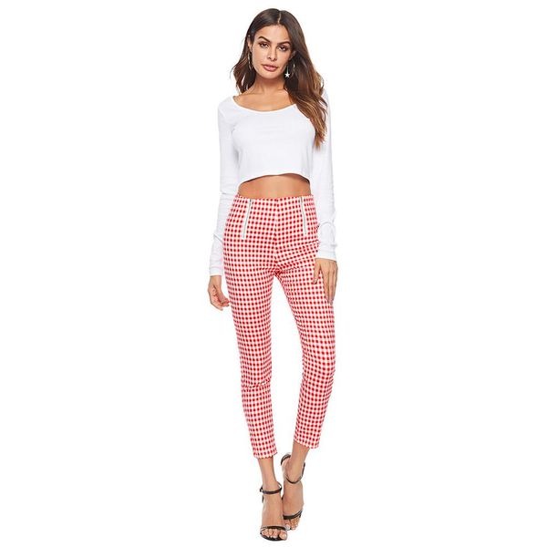 2020 women's summer stretch high waist pants female small feet tight versatile slim ankle-length pants girls slim pants, Black;white 
2020 women's summer stretch high waist pants female small feet tight versatile slim ankle-length pants girls slim pants, Black;white