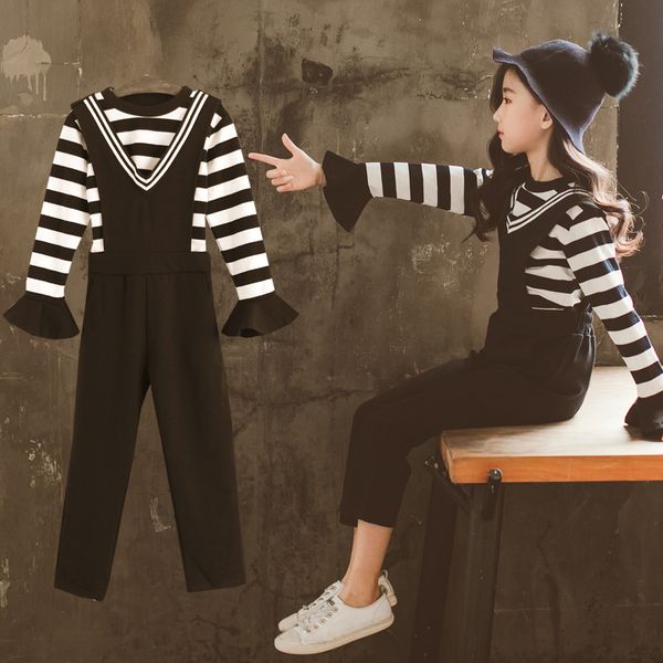 fashion girls clothing set autumn teenage girl clothes suits 10 12 years children kids striped shirts + jumpsuit 2pcs tracksuit, White
fashion girls clothing set autumn teenage girl clothes suits 10 12 years children kids striped shirts + jumpsuit 2pcs tracksuit, White