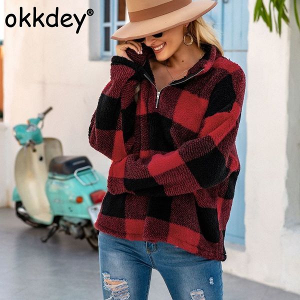 women's hoodies & sweatshirts okkdey women fashion velvet plaid sweatshirt casual loose long sleeve zipper closure pullover autumn win, Black
women's hoodies & sweatshirts okkdey women fashion velvet plaid sweatshirt casual loose long sleeve zipper closure pullover autumn win, Black