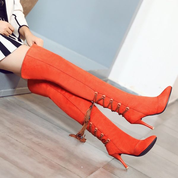 boots winter 2021 big size 34-43 women over the knee chunky heels pointed toe spring autumn shoes less platform f19, Black
boots winter 2021 big size 34-43 women over the knee chunky heels pointed toe spring autumn shoes less platform f19, Black