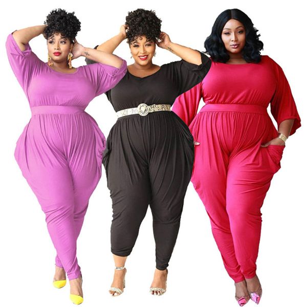 plus size 3x 4xl 5xl fall winter women bigger size jumpsuits fashion loose rompers long sleeve solid color pants casual bodysuits 3919, Black;gray
plus size 3x 4xl 5xl fall winter women bigger size jumpsuits fashion loose rompers long sleeve solid color pants casual bodysuits 3919, Black;gray