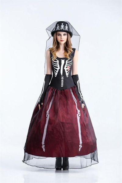 dress halloween day funny dress party dress the skeleton bride theme costume designer womens cosplay sleeveless, Black;red
dress halloween day funny dress party dress the skeleton bride theme costume designer womens cosplay sleeveless, Black;red