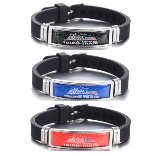 2020 trump train bracelet new fashion jewelry black red blue bangle bracelets stainless steel punk bracelet
2020 trump train bracelet new fashion jewelry black red blue bangle bracelets stainless steel punk bracelet