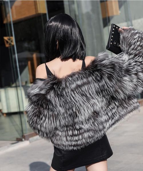 women's fur & faux genuine real natural coat women fashion waistcoats strip sewed toghter jacket, Black
women's fur & faux genuine real natural coat women fashion waistcoats strip sewed toghter jacket, Black