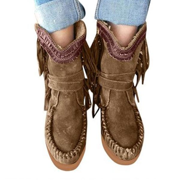 2020 new retro autumn flat platform western boots comfy flat low heel boots women elegant fringe ankle shoes woman botas mujer, Black
2020 new retro autumn flat platform western boots comfy flat low heel boots women elegant fringe ankle shoes woman botas mujer, Black