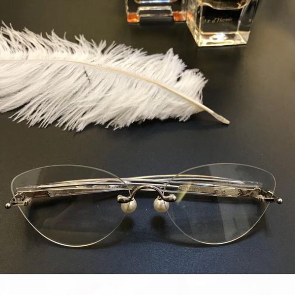 luxury popular women brand design percy lau dc02 g2 glasses hollow out optical lens cat eye frameless black pink come with brand case, White;black
luxury popular women brand design percy lau dc02 g2 glasses hollow out optical lens cat eye frameless black pink come with brand case, White;black