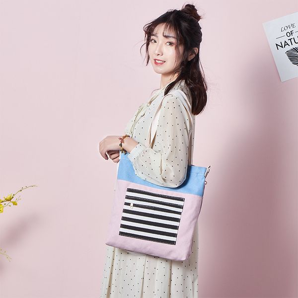 purfay capacity canvas women shoulder bag stripe cotton tote shopper bag color-blocking shopping handbag cloth messenger
purfay capacity canvas women shoulder bag stripe cotton tote shopper bag color-blocking shopping handbag cloth messenger