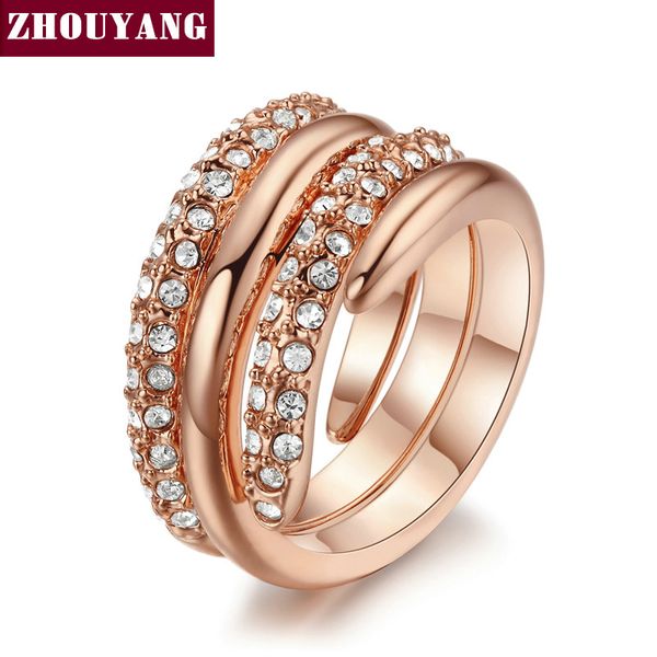 zhouyang zyr069 sell elegant rose gold color wedding ring austrian crystals full sizes, Golden;silver
zhouyang zyr069 sell elegant rose gold color wedding ring austrian crystals full sizes, Golden;silver