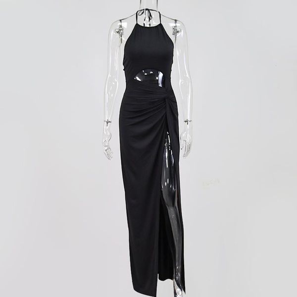 newasia black maxi dress women halter spaghetti straps backless long dress summer side high split party club wear dresses, Black;gray
newasia black maxi dress women halter spaghetti straps backless long dress summer side high split party club wear dresses, Black;gray