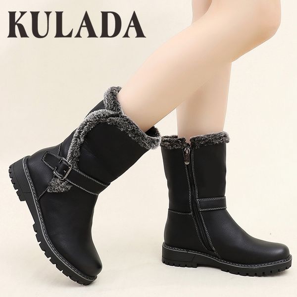 kulada women boots fur warm ladies fashion snow boots shoes mid-calf comfort low-heeled platform winter female, Black
kulada women boots fur warm ladies fashion snow boots shoes mid-calf comfort low-heeled platform winter female, Black