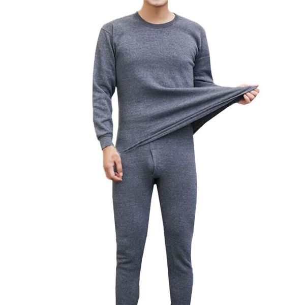 warm underwear suit men's winter solid thermal circular collar solid long sleeve clothing set, Gray
warm underwear suit men's winter solid thermal circular collar solid long sleeve clothing set, Gray