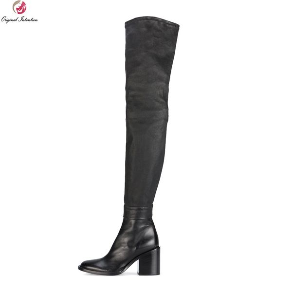 original intention super elegant women over-the-knee boots round toe square heels boots new black shoes woman plus us size 3-13
original intention super elegant women over-the-knee boots round toe square heels boots new black shoes woman plus us size 3-13