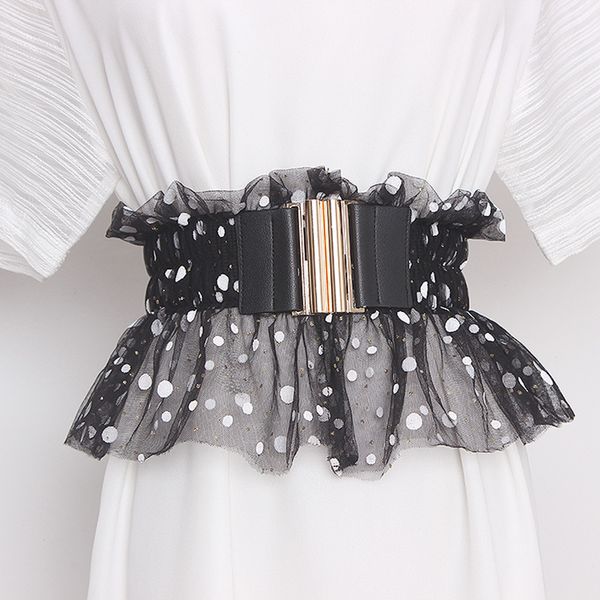 metal buckle mesh polka dot waist belt high waist clothing pu leather wide belt for womens summer black white color 2020, Black;brown
metal buckle mesh polka dot waist belt high waist clothing pu leather wide belt for womens summer black white color 2020, Black;brown