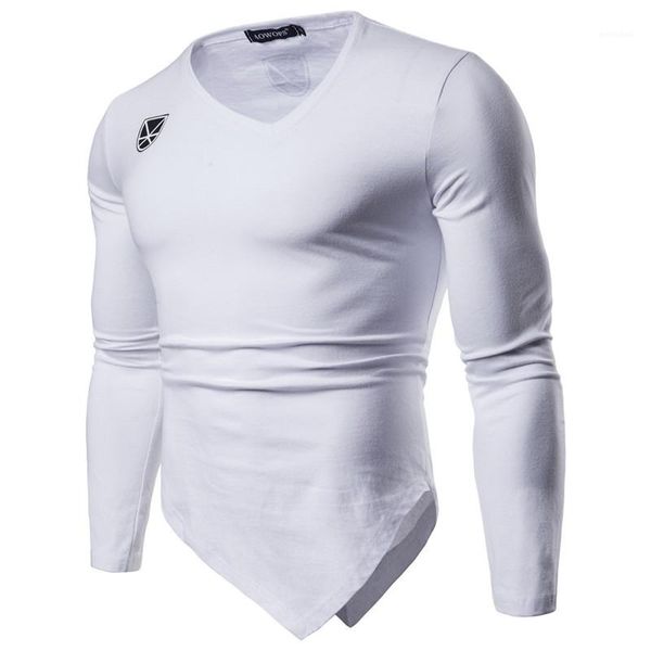 irregular v-neck tshirt fashion pullover long sleeves men clothing mens designer geometric printed tee casual, White;black
irregular v-neck tshirt fashion pullover long sleeves men clothing mens designer geometric printed tee casual, White;black