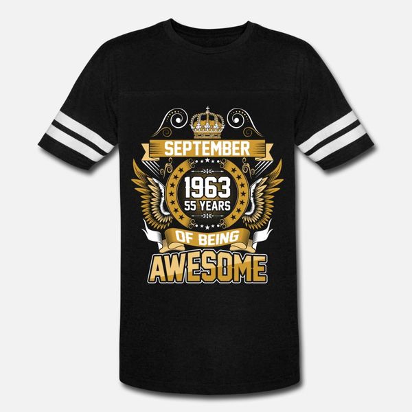 september 1963 55 years of being awesome t shirt men customized 100% cotton round collar homme new style summer style original shirt
september 1963 55 years of being awesome t shirt men customized 100% cotton round collar homme new style summer style original shirt