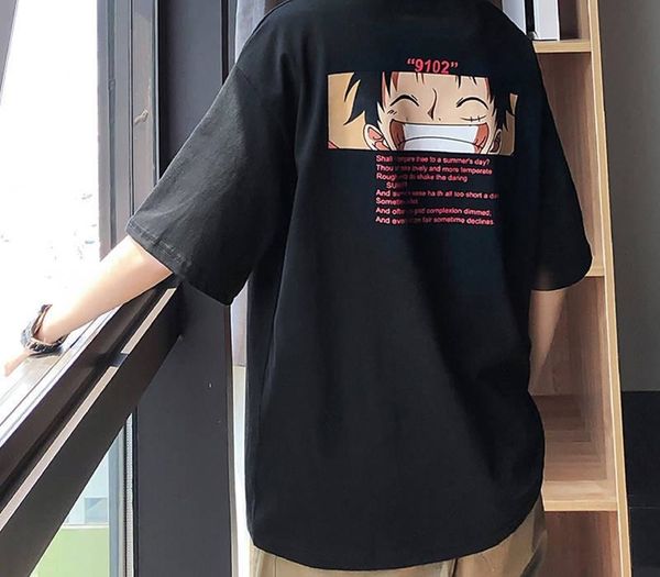 cool t shirt casual one piece t-shirt boys anime summer tees 2019 half sleeve luffy tshirt streetwear funny male casual tees cy200513, White;black
cool t shirt casual one piece t-shirt boys anime summer tees 2019 half sleeve luffy tshirt streetwear funny male casual tees cy200513, White;black