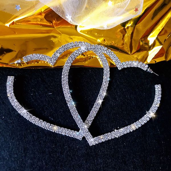 fyuan big heart crystal hoop earrings for women bijoux geometric rhinestones earrings statement jewelry party gifts, Golden;silver
fyuan big heart crystal hoop earrings for women bijoux geometric rhinestones earrings statement jewelry party gifts, Golden;silver