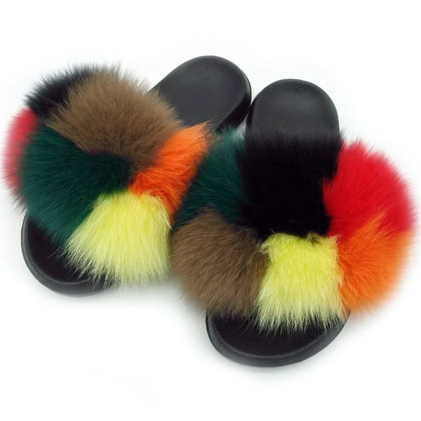 women summer real fur slides women non-slip fluffy fur slippers furry slippers ladies cute plush hair hot, Black
women summer real fur slides women non-slip fluffy fur slippers furry slippers ladies cute plush hair hot, Black