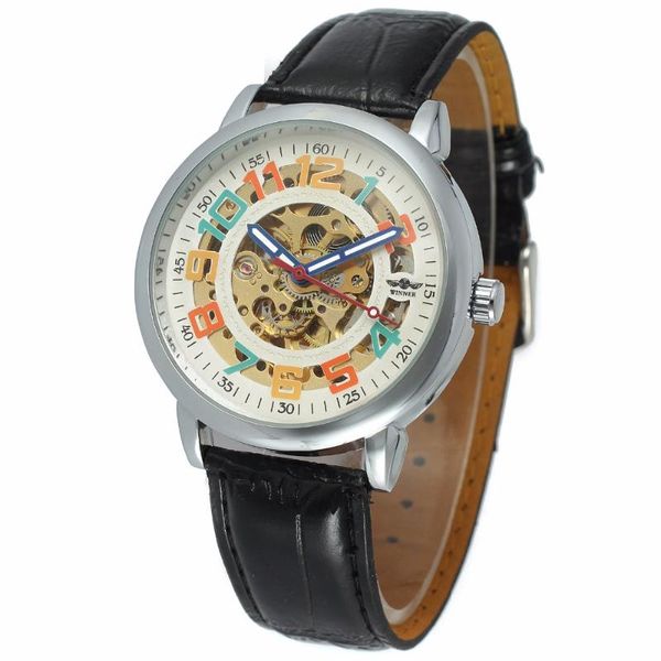 50pcs/lot winner-d324 color number skeleton winner watch leather mechanical watch wholesale hollow out winner, Slivery;brown
50pcs/lot winner-d324 color number skeleton winner watch leather mechanical watch wholesale hollow out winner, Slivery;brown