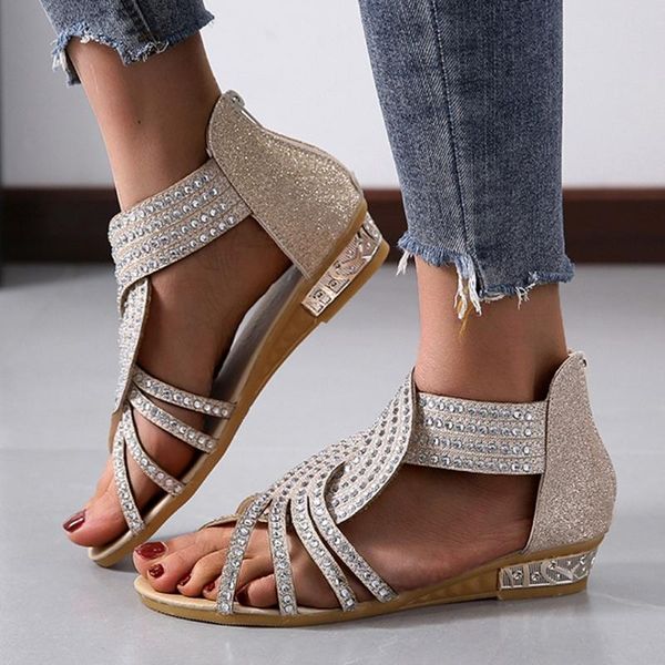 sagace sandals summer women wedges open toe breathable ankle boots sandals fashion rhinestones zipper wedding dress shoes jun13, Black
sagace sandals summer women wedges open toe breathable ankle boots sandals fashion rhinestones zipper wedding dress shoes jun13, Black