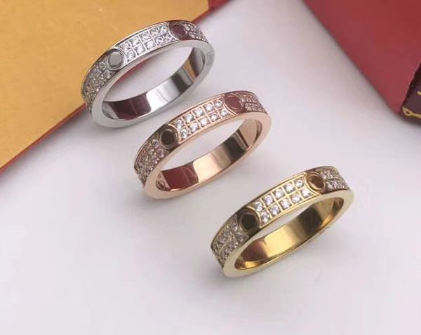jewelry rings titanium steel engagement wedding ring 2/3 rows zircon diamond for men and women 2 colour select, Silver
jewelry rings titanium steel engagement wedding ring 2/3 rows zircon diamond for men and women 2 colour select, Silver