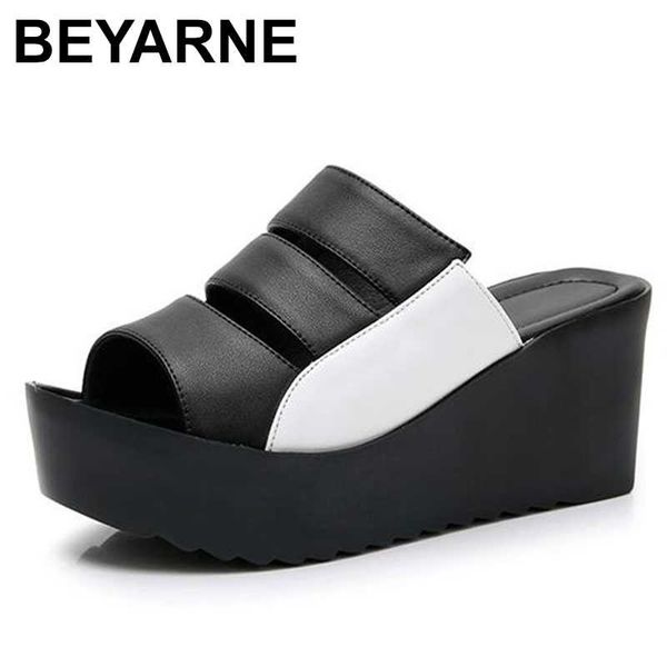 beyarne2020 new summer genuine leather platform wedge sandals women fashion high heels female summer shoes size 34-41, Black
beyarne2020 new summer genuine leather platform wedge sandals women fashion high heels female summer shoes size 34-41, Black