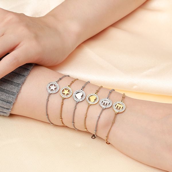 hxd fashion charm bracelet women's stainless steel bracelet geometric bacelet jewelry gift friend gift, Black
hxd fashion charm bracelet women's stainless steel bracelet geometric bacelet jewelry gift friend gift, Black