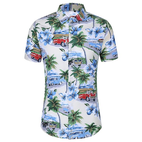 shirt for men casual floral print short sleeve flower blouse male fashion wild plus size social shirts spring new 2020, White;black
shirt for men casual floral print short sleeve flower blouse male fashion wild plus size social shirts spring new 2020, White;black