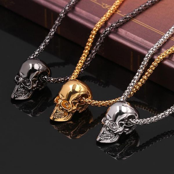 pendant necklaces punk style metal skull necklace for men male 3 colors hip hop party jewelry accessories gift friends, Silver
pendant necklaces punk style metal skull necklace for men male 3 colors hip hop party jewelry accessories gift friends, Silver