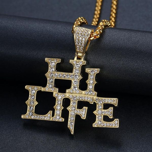 new trendy letter iced out jewelry hip hop style hi life letter pendants necklaces for men women jewelry gifts, Silver
new trendy letter iced out jewelry hip hop style hi life letter pendants necklaces for men women jewelry gifts, Silver