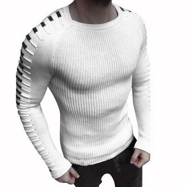 men's sweaters solid knitted sweater men autumn pleated long sleeve mens pullovers 2021 fashion striped pull homme warm knitwear, White;black
men's sweaters solid knitted sweater men autumn pleated long sleeve mens pullovers 2021 fashion striped pull homme warm knitwear, White;black
