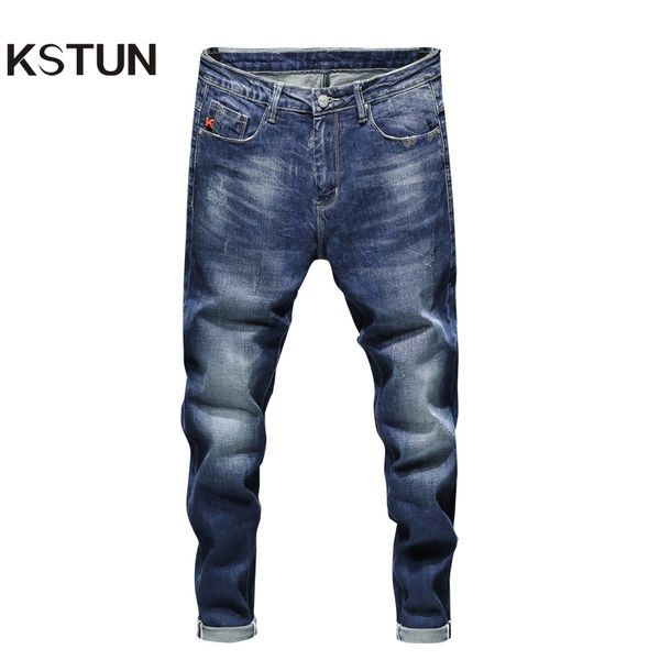 men's jeans kstun men slim fit stretch blue autumn and winter casual denim pants embroidered designer male long trousers
men's jeans kstun men slim fit stretch blue autumn and winter casual denim pants embroidered designer male long trousers