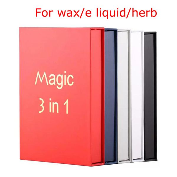 

Magic 3 in 1 electronic cigarettes starter kit with 510 thread battery wax vape pen dry herb vaporizer MT3 glass globle atomizer