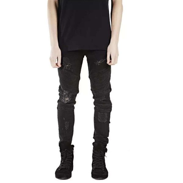 men slim fit straight long denim pants male fashion ripped hole pleated jeans men vintage style biker cotton jeans 51438, Blue
men slim fit straight long denim pants male fashion ripped hole pleated jeans men vintage style biker cotton jeans 51438, Blue
