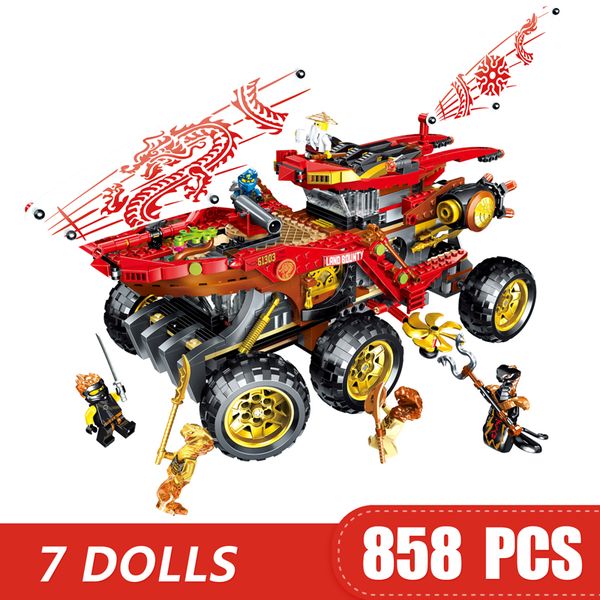 858pcs small building blocks toys compatible legoed ninja land bounty truck model gift for boys children diy
858pcs small building blocks toys compatible legoed ninja land bounty truck model gift for boys children diy