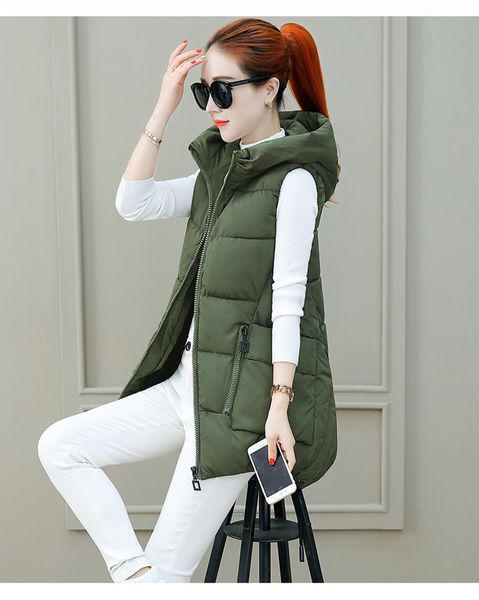 new winter vest women casual autumn winter sleeveless waistcoat hooded long warm cotton padded vest jacket, Black;brown
new winter vest women casual autumn winter sleeveless waistcoat hooded long warm cotton padded vest jacket, Black;brown