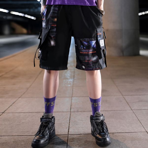 men's shorts streetwear knee length 2021 summer fashion printed hiphop men short pants mens beach loose leisure, White;black
men's shorts streetwear knee length 2021 summer fashion printed hiphop men short pants mens beach loose leisure, White;black