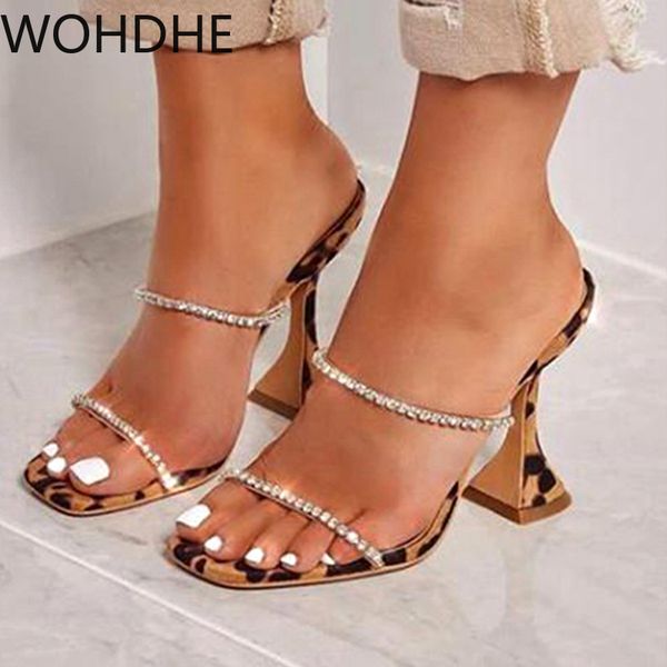 2020 new summer women leopard crystal shoes ladies thin high heels sandals open toe trendy party two band spike heel shoes, Black 
2020 new summer women leopard crystal shoes ladies thin high heels sandals open toe trendy party two band spike heel shoes, Black