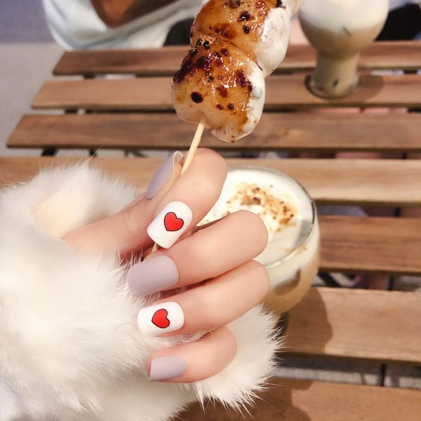 girls makeup 24pcs heart-shaped pattern acrylic matte fake nails tips decorated for nail art false nails, Red;gold
girls makeup 24pcs heart-shaped pattern acrylic matte fake nails tips decorated for nail art false nails, Red;gold