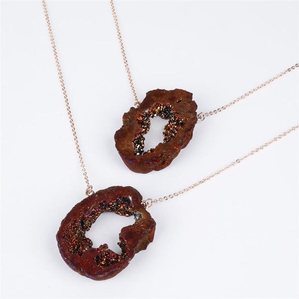 1pcs necklace crystal cluster natural quartz geode pendant slice neckalce pendant women jewelry stones, Silver
1pcs necklace crystal cluster natural quartz geode pendant slice neckalce pendant women jewelry stones, Silver