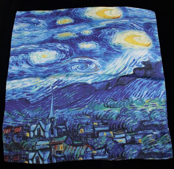 55cm * 55cm silk square women bag print foulard hijab bandana lady neckerchief scarf gogh painting sky, Blue;gray
55cm * 55cm silk square women bag print foulard hijab bandana lady neckerchief scarf gogh painting sky, Blue;gray